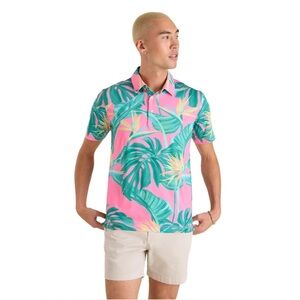 Chubbies Men's Short Sleeve Performance Polo in The Birds Of Paradise Sz S